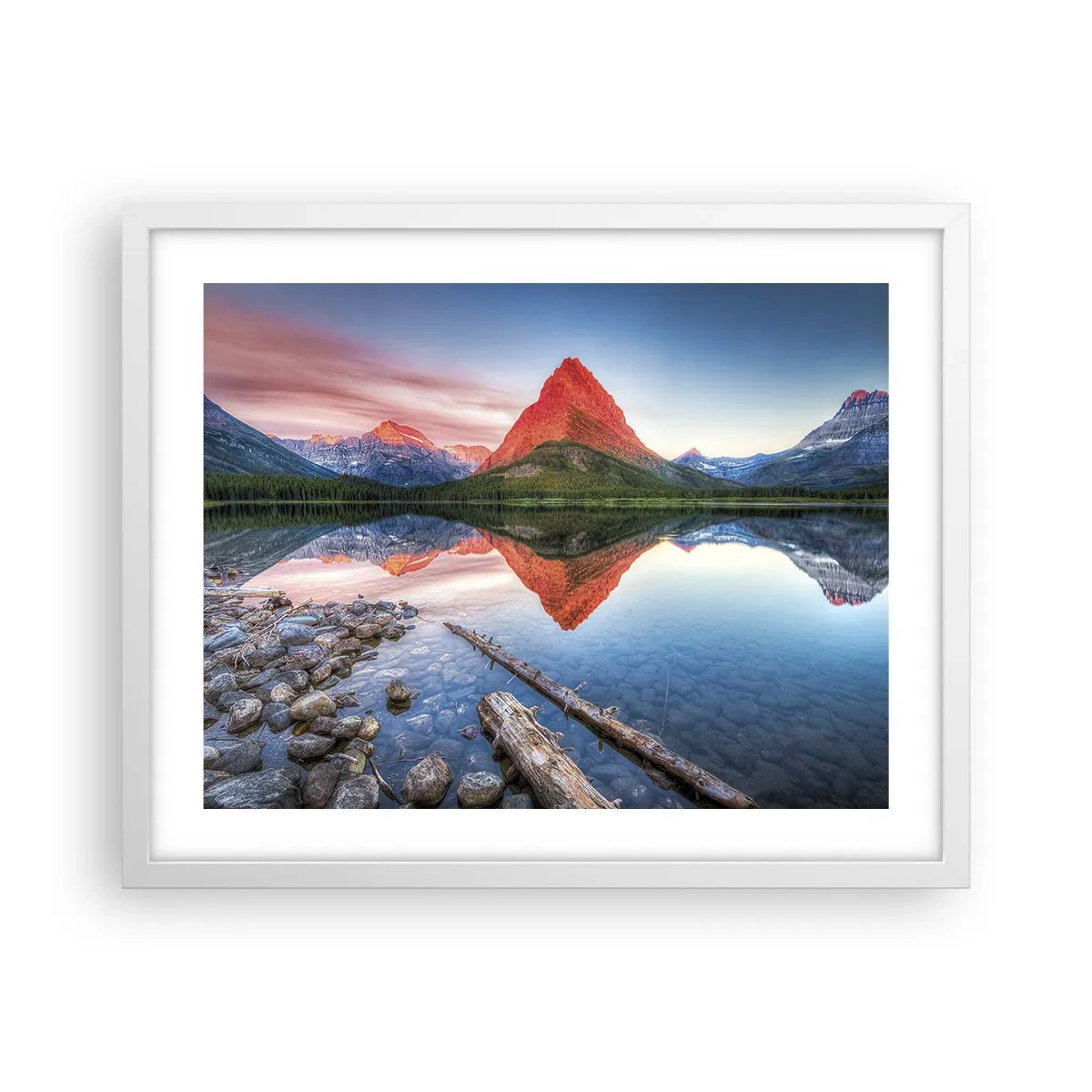 Poster în ramă albă - Căldură și frig - 50x40 cm