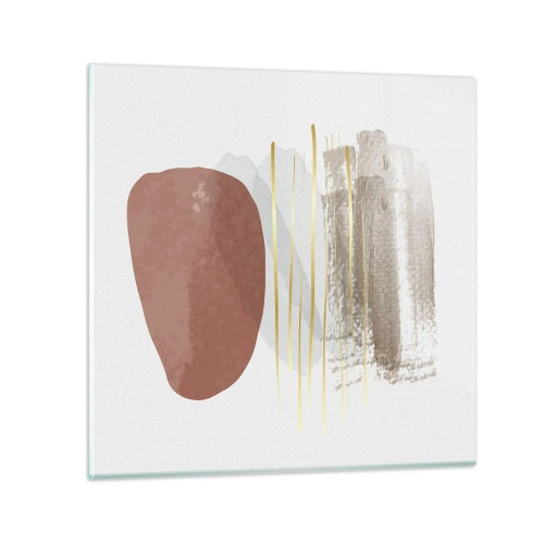 Tablou pe sticlă - Colonadă abstractă - 50x50 cm