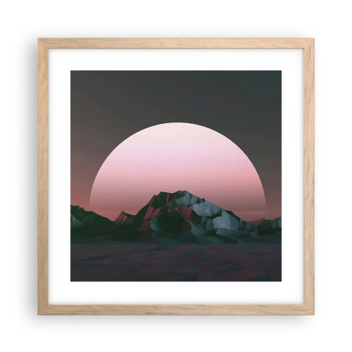 Poster în ramă de stejar deschis - Într-o galaxie învecinată - 40x40 cm