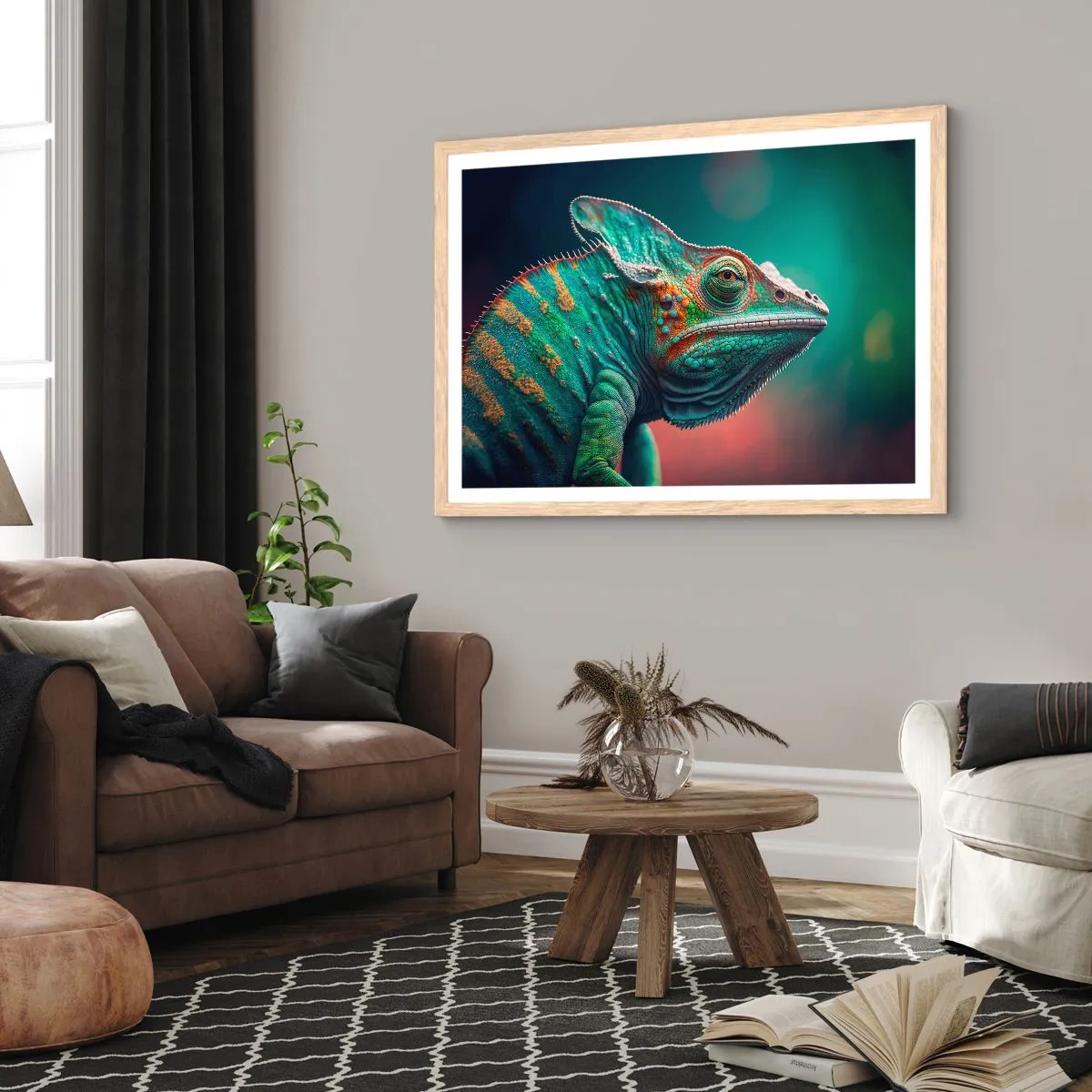 Poster în ramă de stejar deschis - Mă poți vedea? Nu e bine... - 91x61 cm