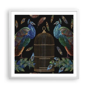 Poster în ramă albă - În veșmânt regal - 60x60 cm