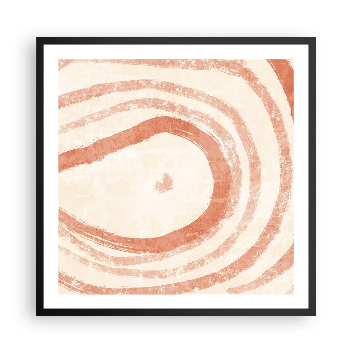 Poster în ramă neagră - Cercuri de corali - compoziție - 60x60 cm