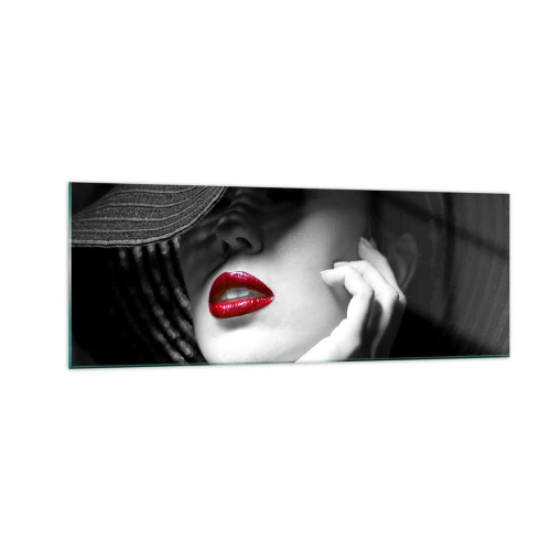 Tablou pe sticlă - Studiu în stacojiu - 140x50 cm