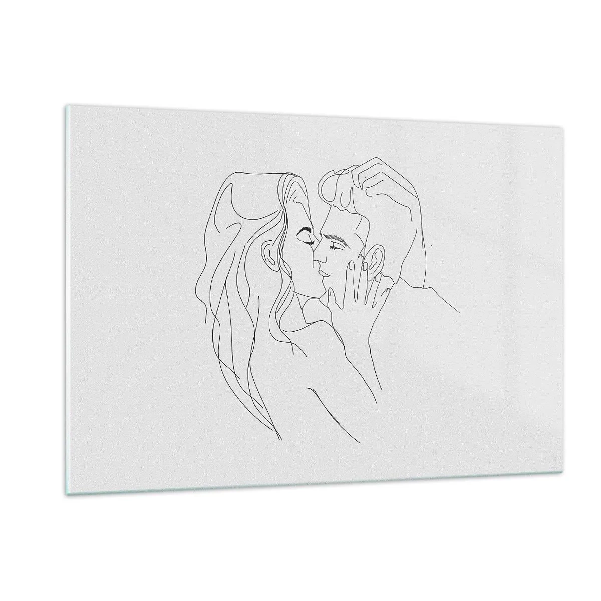 Tablou pe sticlă - Cu aceeași linie - 120x80 cm