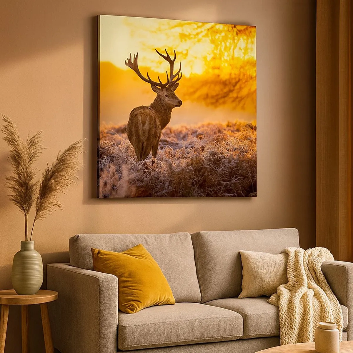 Tablou pe pânză - Regele pădurii de toamnă - 30x30 cm