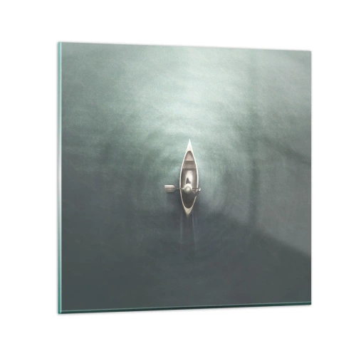 Tablou pe sticlă - Peste lacul luminat de lună - 70x70 cm