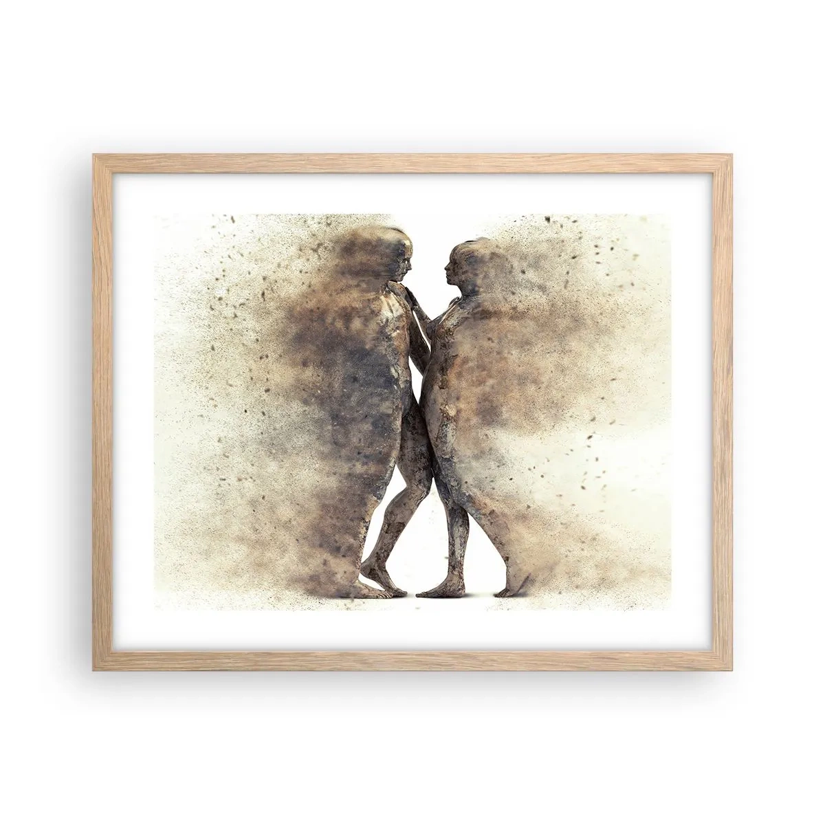 Poster în ramă de stejar deschis - Din praf s-au ridicat la iubire - 50x40 cm