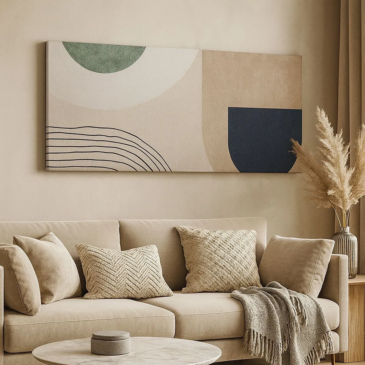 Tablou pe pânză - Blândețea ovalului - 100x40 cm