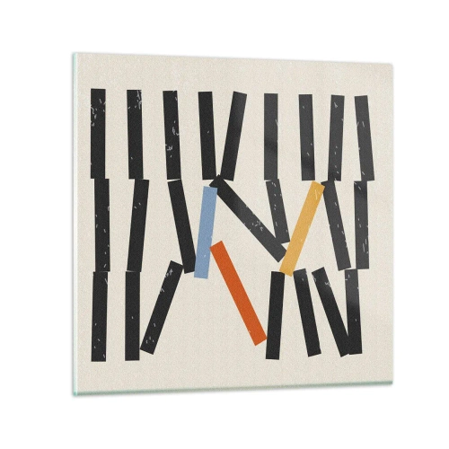 Tablou pe sticlă - Domino - compoziție - 30x30 cm
