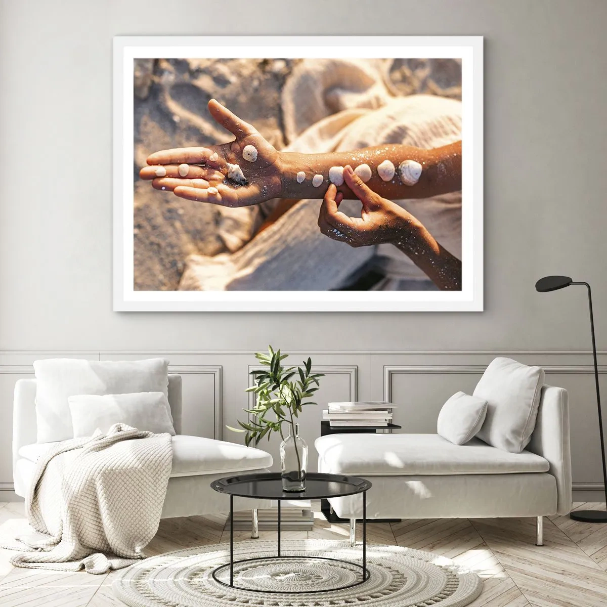 Poster în ramă albă - Frumusețe la îndemână - 50x40 cm