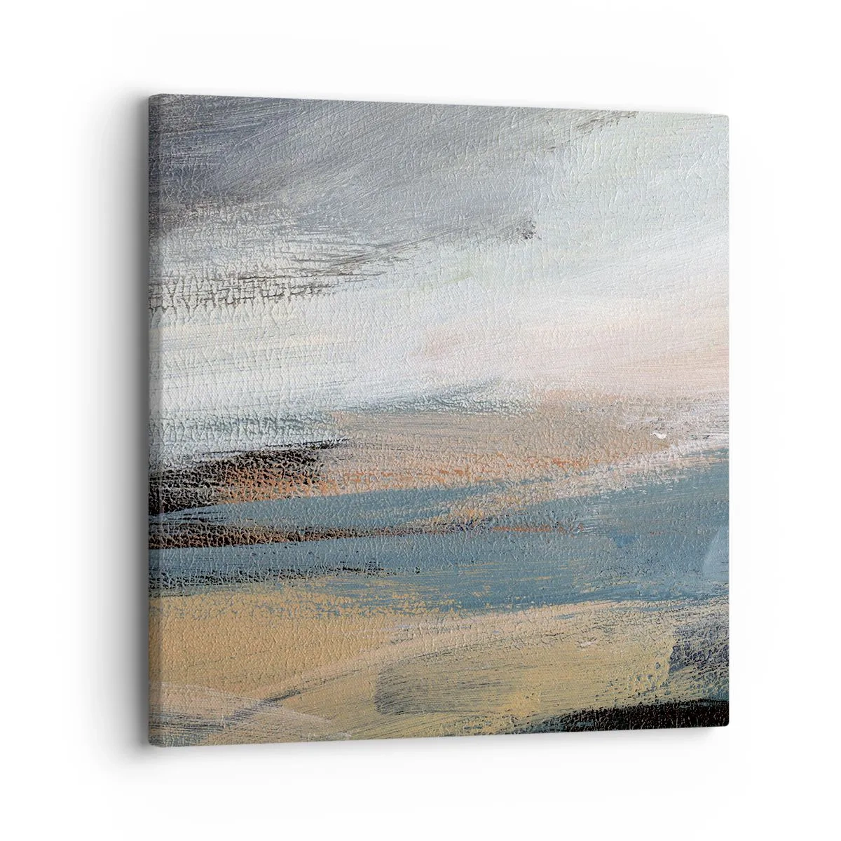 Tablou pe pânză - Abstracție: peisaj nordic - 30x30 cm