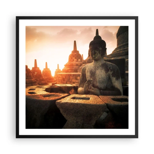 Poster în ramă neagră - Vreme de mare înțelepciune - 60x60 cm
