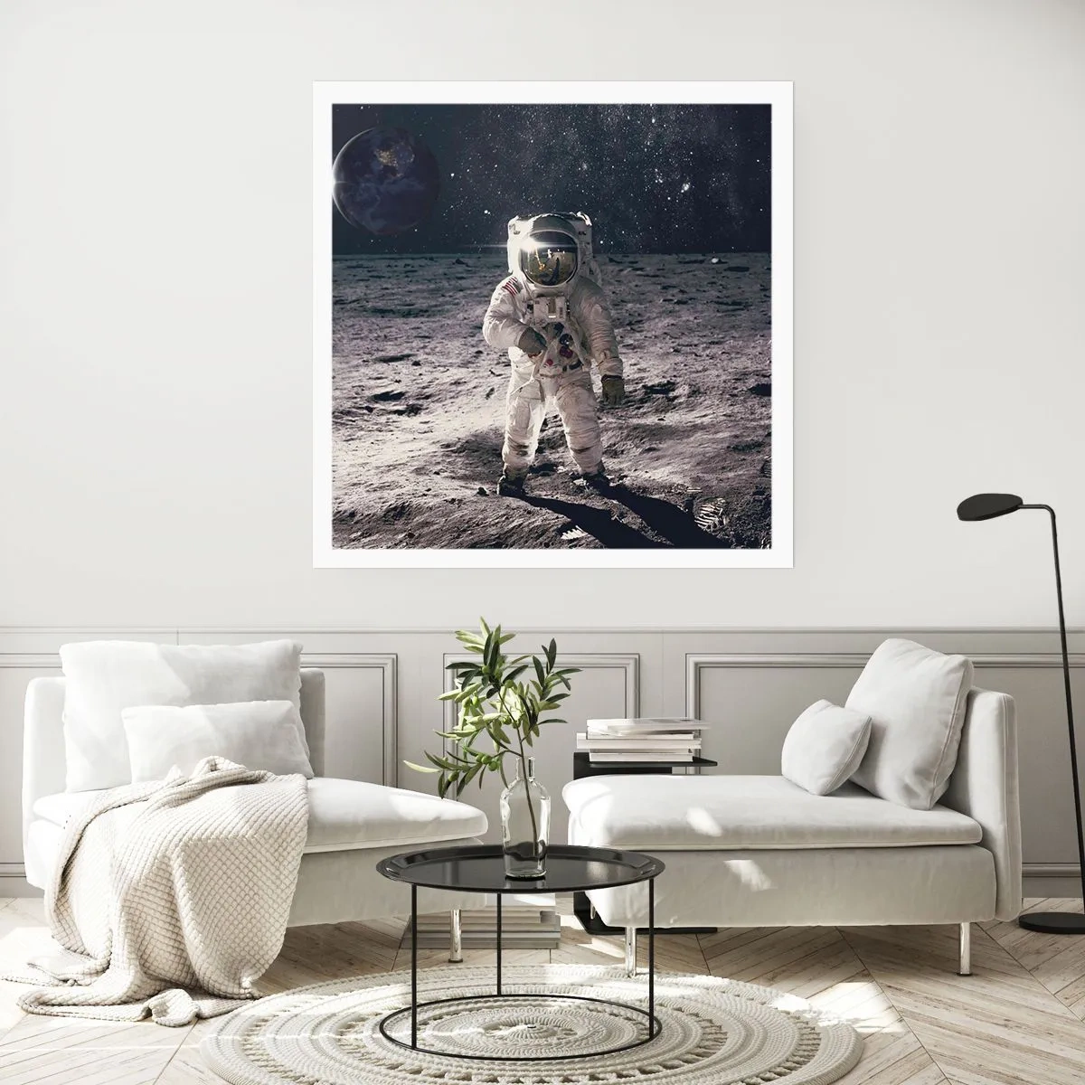 Poster - Salutări de pe Lună - 60x60 cm