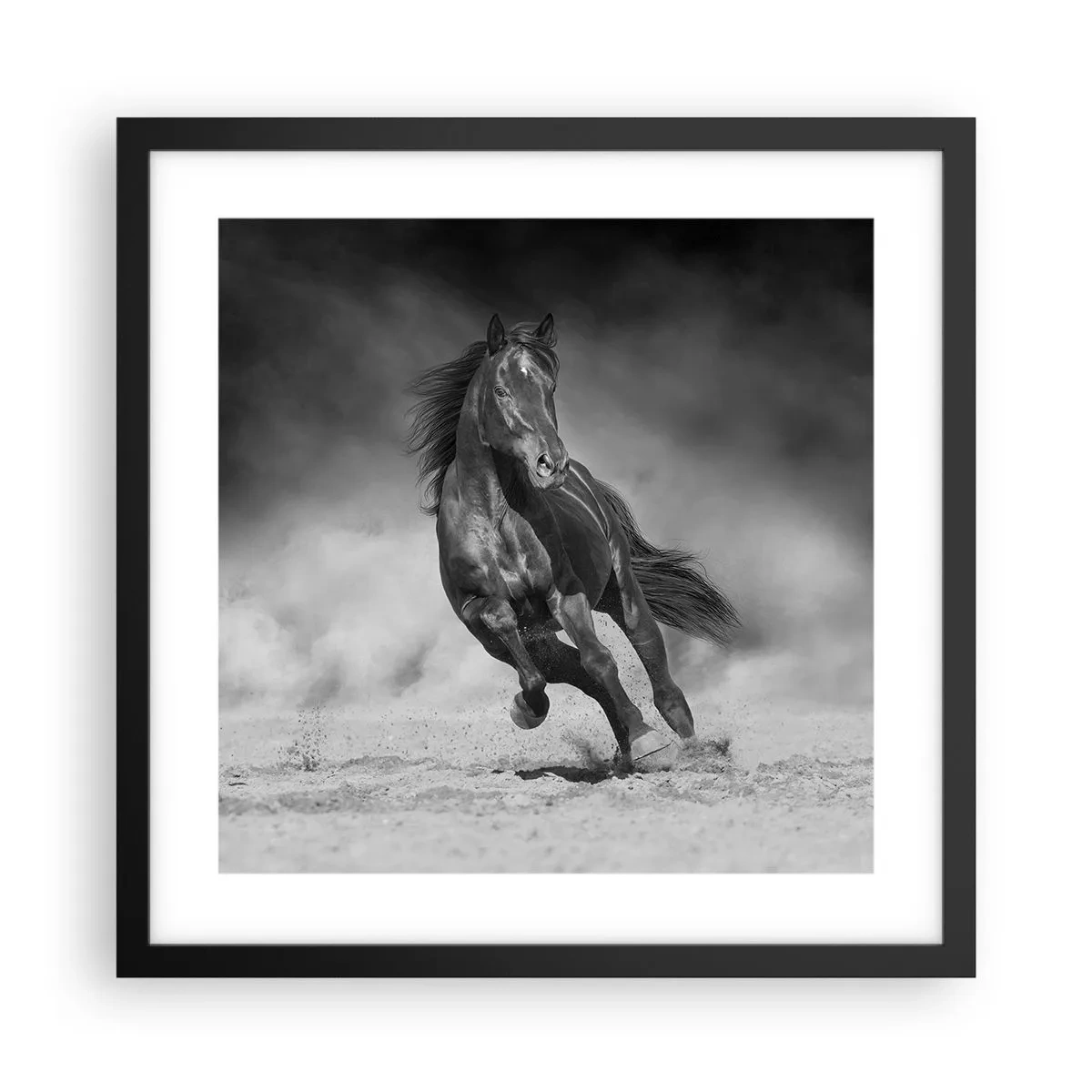 Poster în ramă neagră - Dorința emirului - 40x40 cm