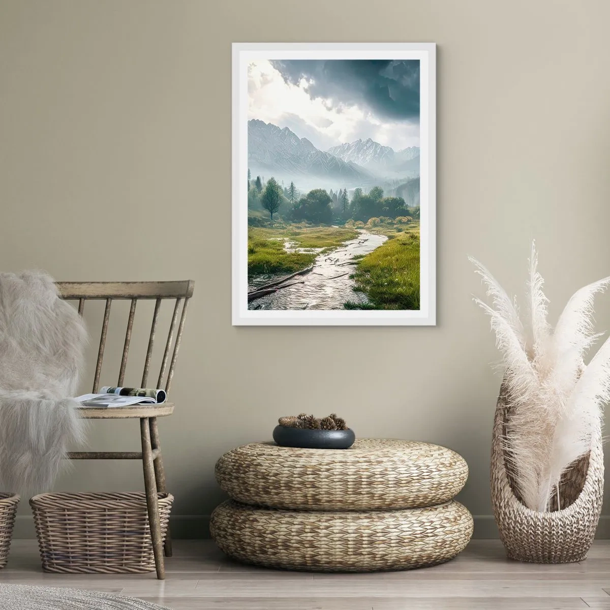 Poster în ramă albă - Până acolo și înapoi - 30x40 cm