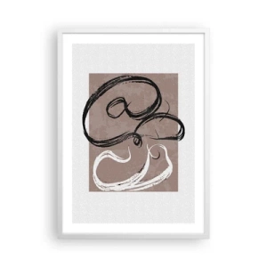 Poster în ramă albă - Compoziția - căutarea plenitudinii - 50x70 cm