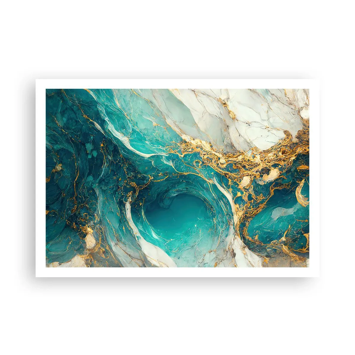 Poster - Compoziție cu vene aurii - 100x70 cm