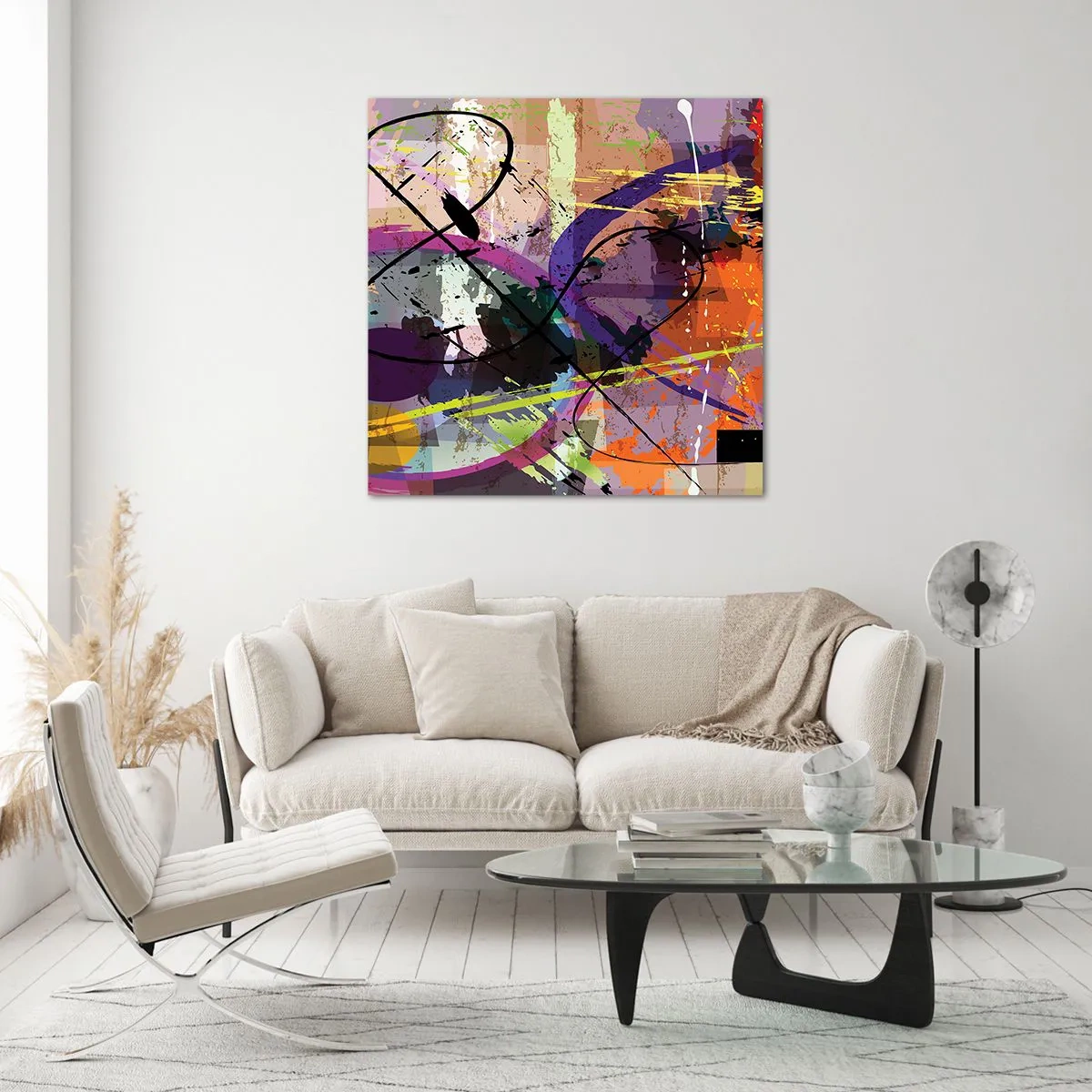 Tablou pe sticlă - Poate fi drept sau de jur împrejur - 70x70 cm