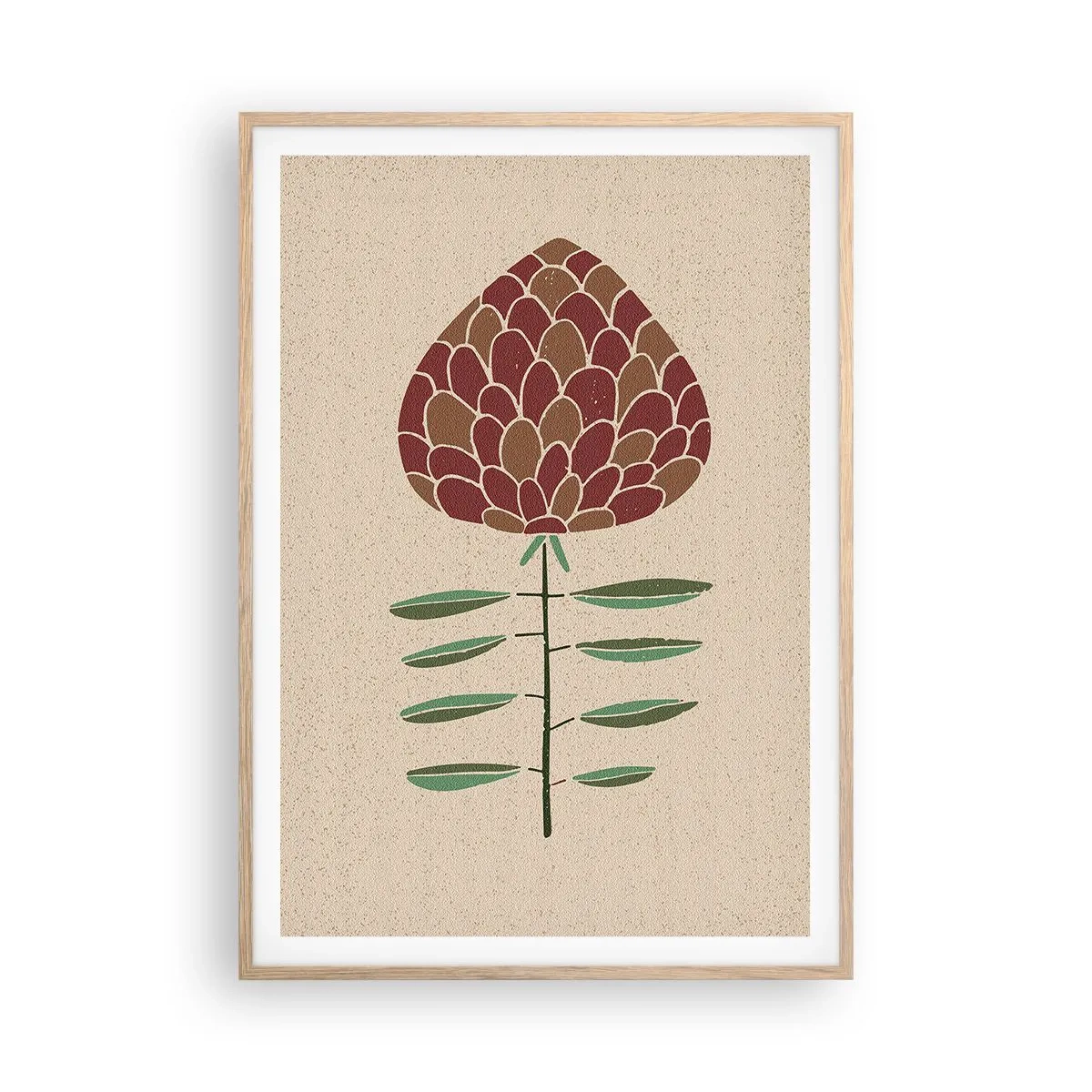 Poster în ramă de stejar deschis - Deliciu pentru veveriță - 70x100 cm