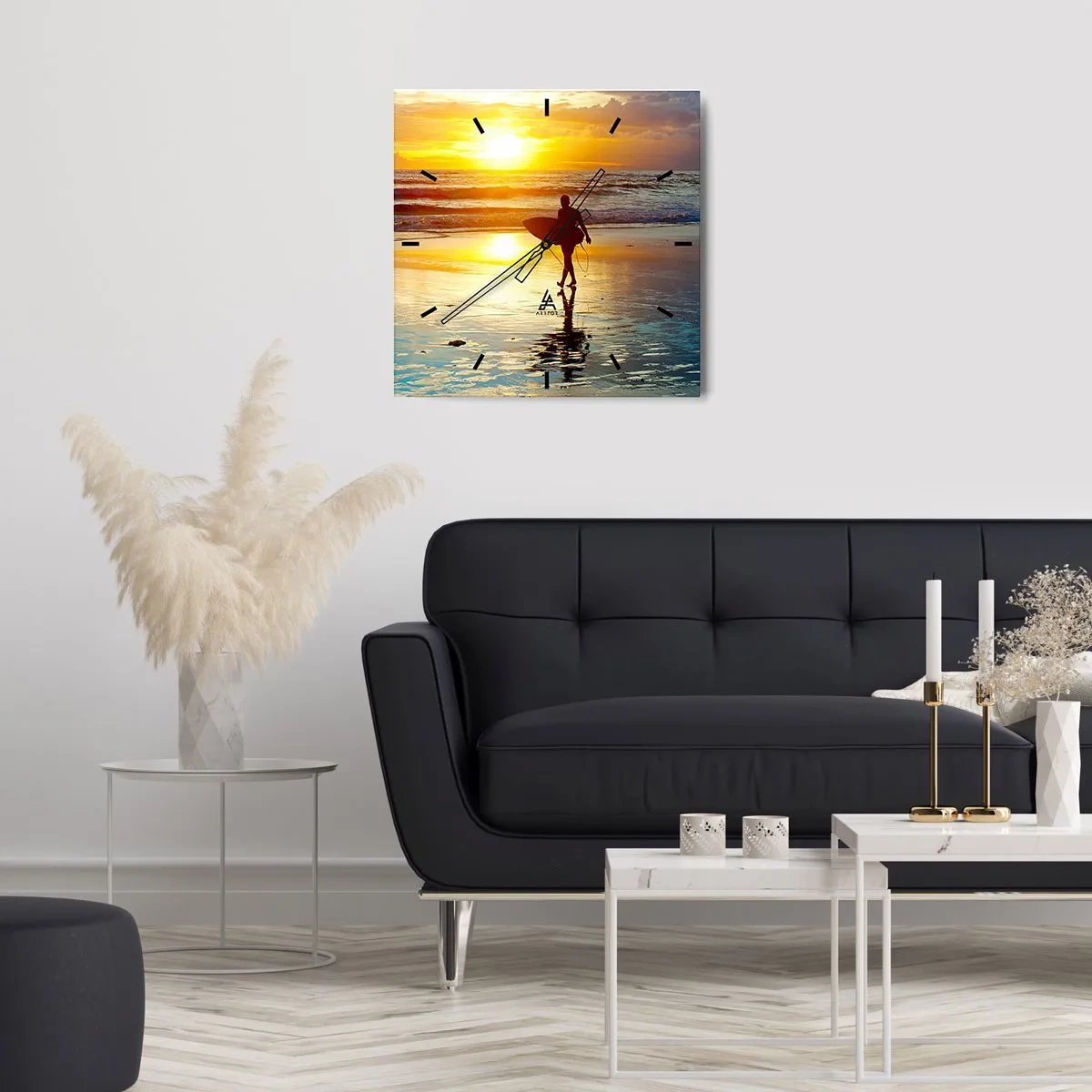 Ceas de perete - Ceas pe sticlă - Întoarcerea războinicului - 40x40 cm