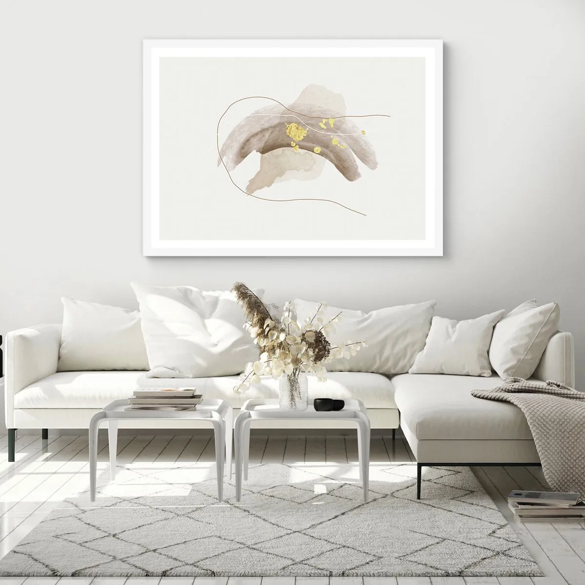 Poster în ramă albă - Întâlnite în spațiu - 91x61 cm