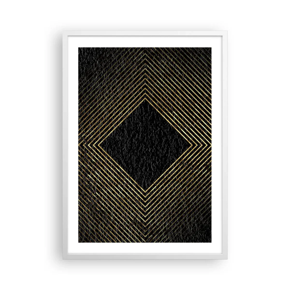 Poster în ramă albă - Geometrie în stil glamour - 50x70 cm