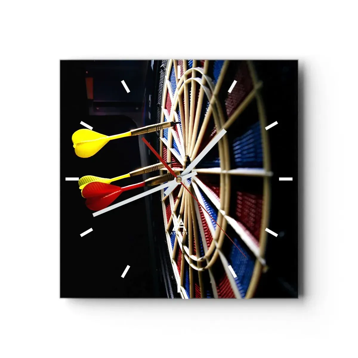 Ceas de perete - Ceas pe sticlă - Direct la subiect - 40x40 cm