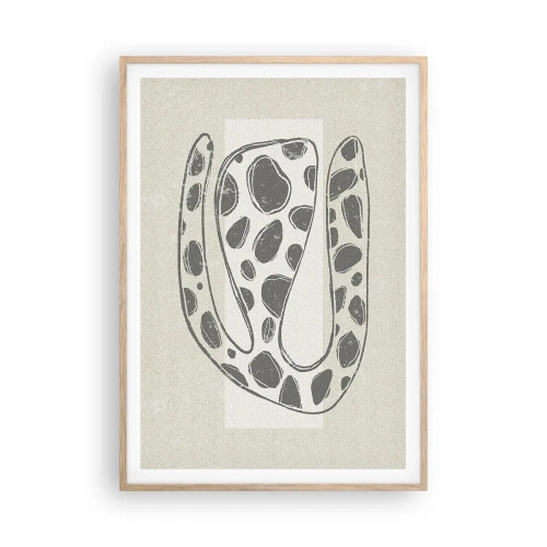 Poster în ramă de stejar deschis - O creatură bizară - 70x100 cm