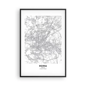 Poster în ramă neagră - Cerc roman - 61x91 cm