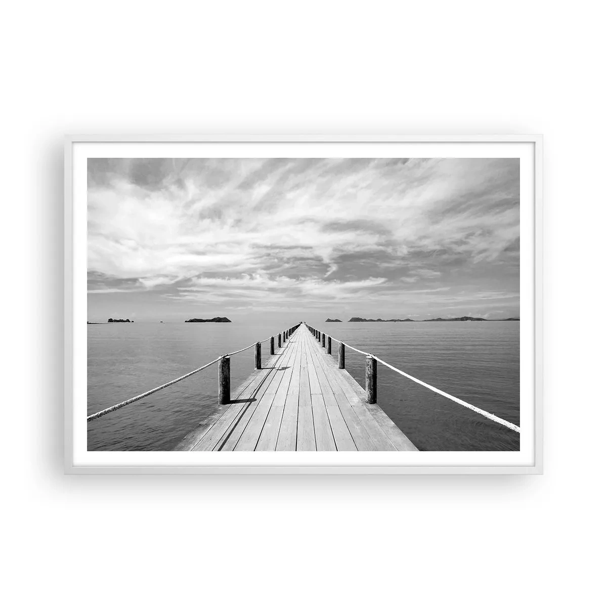 Poster în ramă albă - Ce zici de o călătorie... - 100x70 cm