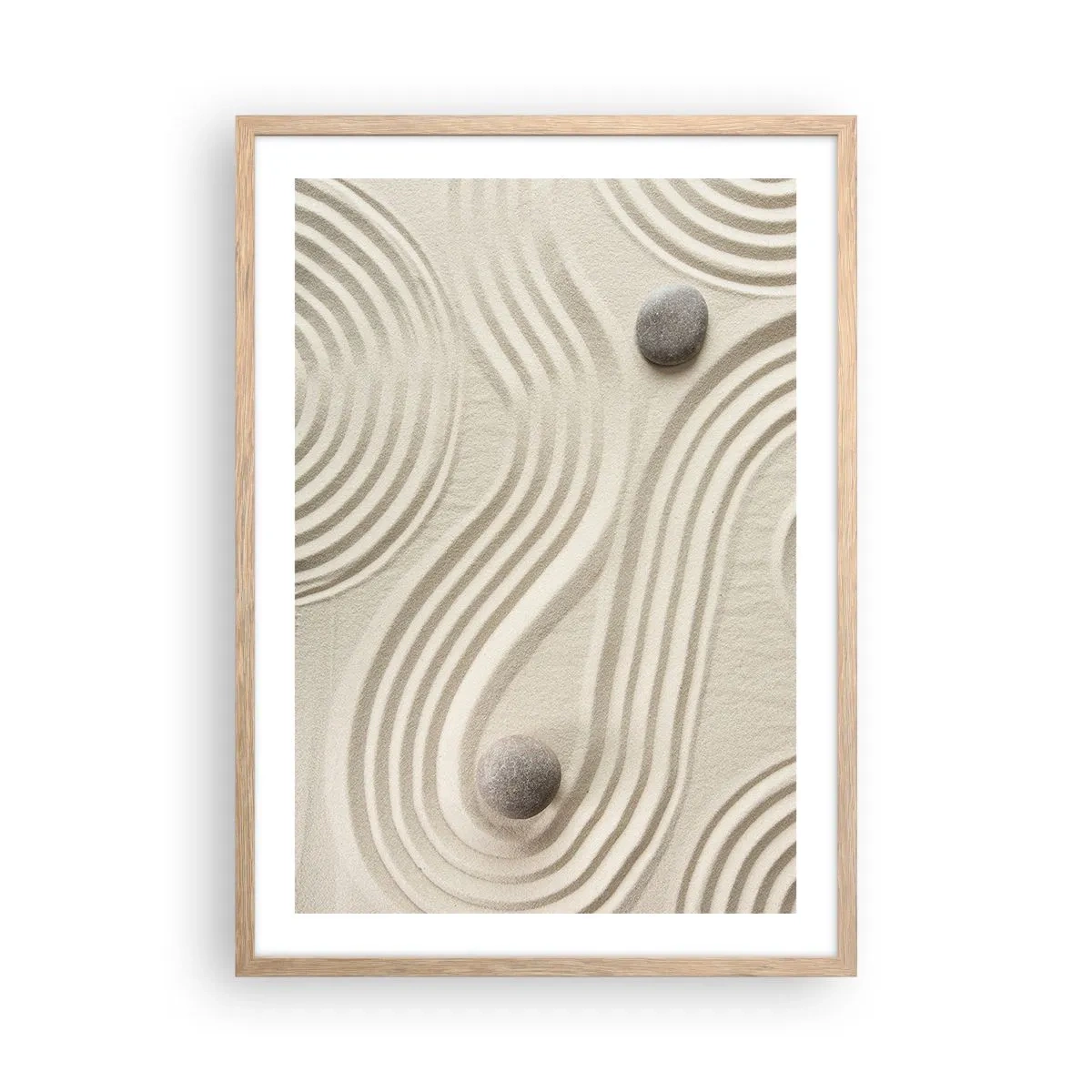 Poster în ramă de stejar deschis - Atingere de căldură - 50x70 cm