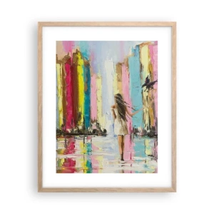 Poster în ramă de stejar deschis - Urmați-mă - 40x50 cm