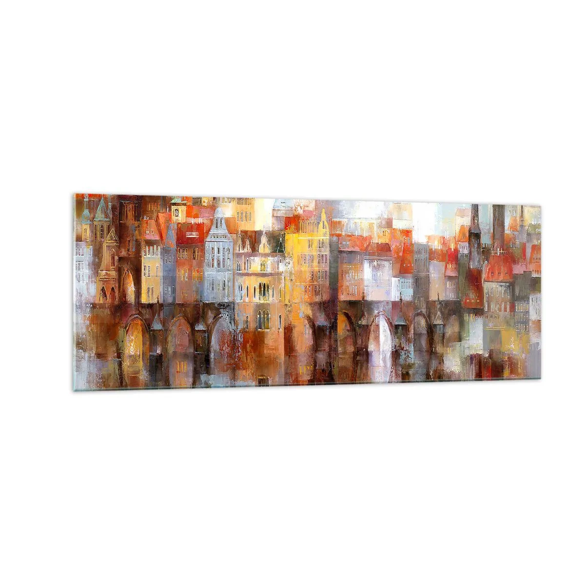 Tablou pe sticlă - Frumos și sub pod - 140x50 cm