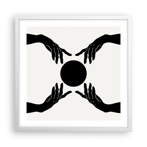 Poster în ramă albă - Semnul secret - 50x50 cm