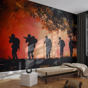 Tapet Premium Sand - ...Toți pentru unul. - Soldat, Armă, Puşcă - 500x350 cm