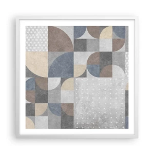 Poster în ramă albă - Fantezie ceramică - 60x60 cm