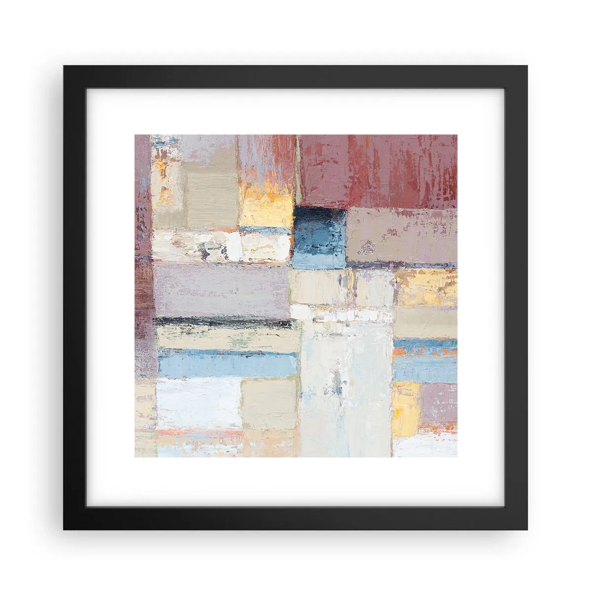 Poster în ramă neagră - Liniștea geometriei - 30x30 cm