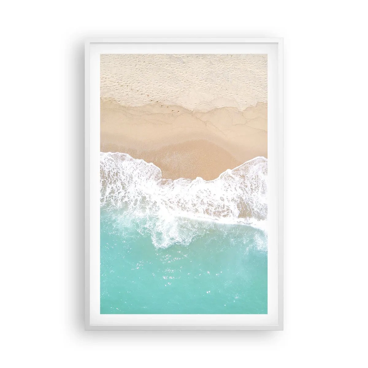 Poster în ramă albă - Atingere mângâietoare - 61x91 cm