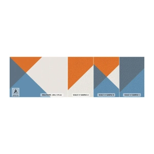Mostră de Tapet Standard Eco - La un unghi drept - Abstracția, Bucată, Artă Modernă - 100x30 cm