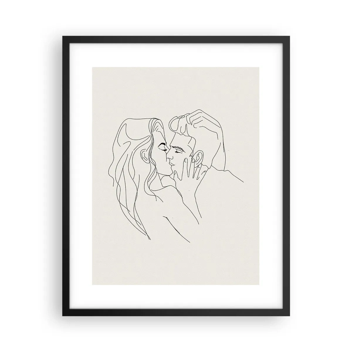 Poster în ramă neagră - Încurcați în sentimente - 40x50 cm