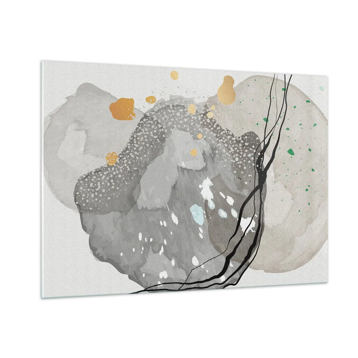 Tablou pe sticlă - Compoziție organică - 100x70 cm