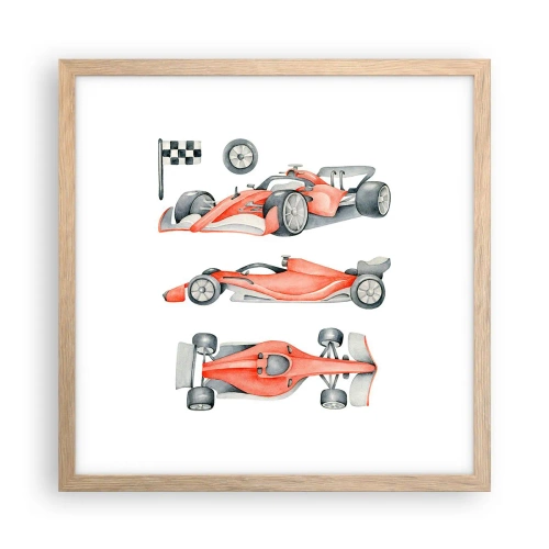 Poster în ramă de stejar deschis - Prindeți visul - 40x40 cm