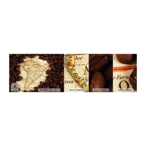 Mostră tapet autocolant Deluxe Sticker - De unde provine cea mai bună cafea? - Hărțile lumii, Cafea, America - 100x30 cm