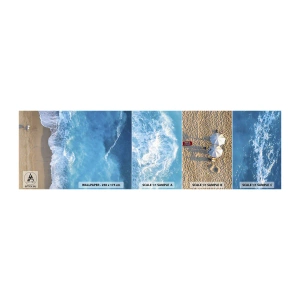 Mostră de Tapet Standard Eco - Puterea albastrului - Peisaj, plajă, Mare - 100x30 cm