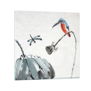 Tablou pe sticlă - Viața de pajiște - 70x70 cm