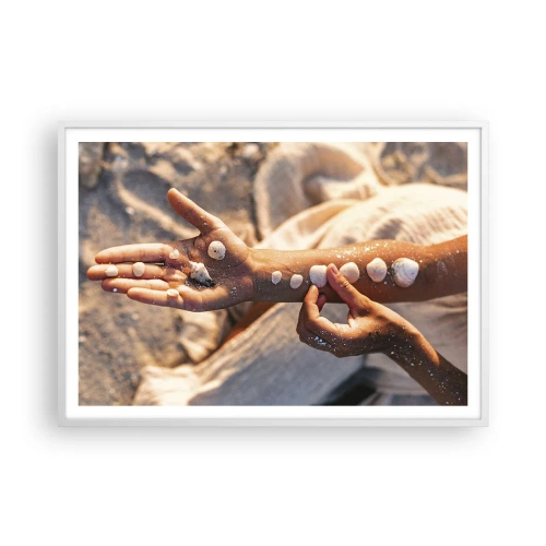 Poster în ramă albă - Frumusețe la îndemână - 100x70 cm