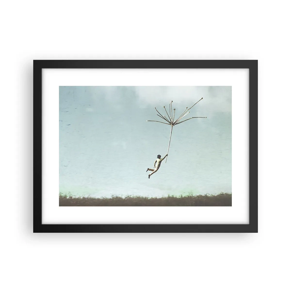 Poster în ramă neagră - Zmeuri, suflante, vânt - 40x30 cm