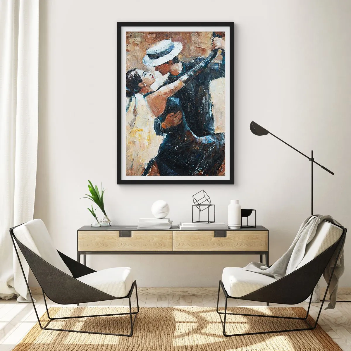 Poster în ramă neagră - A la Rudolf Valentino - 40x50 cm