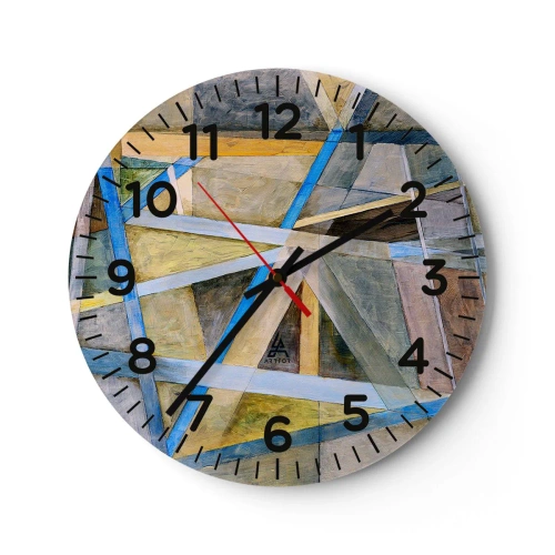 Ceas de perete - Ceas pe sticlă - Drept sau de-a curmezișul? - 40x40 cm