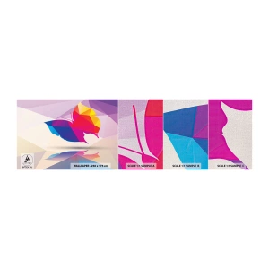 Mostră tapet Premium Canvas - Curcubeu de fluture - Insecte, Fluture, Figura geometrică - 100x30 cm